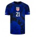 Förenta staterna Timothy Weah #21 Borta matchtröja VM 2022 Kortärmad Billigt